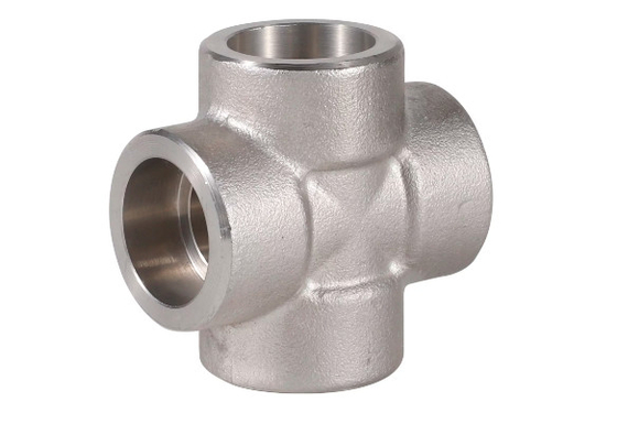 ASME B16.9 SS304 SS316 ক্রস পাইপ ফিটিংস বাট ওয়েল্ড ক্রস নকল