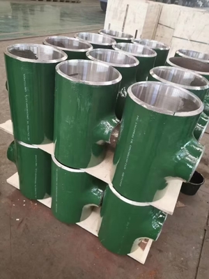 SS304/SS30408/SS316 ASME B16.9 স্টেইনলেস স্টীল হ্রাসকারী Tee DIN ANSI