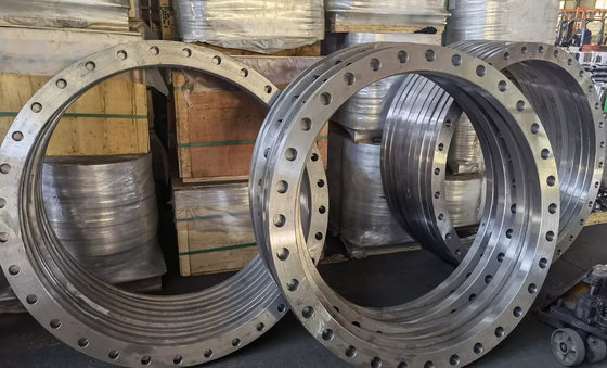 OEM ASTM A105 কার্বন ইস্পাত নকল ফ্ল্যাঞ্জ SCH80 মরিচা প্রমাণ তেল পৃষ্ঠ