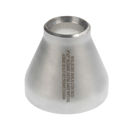 ISO PED 2-25mm ওয়েল্ডেড পাইপ ফিটিংস 2&quot;X4&quot; 304 316L Ss কনসেন্ট্রিক রিডুসার