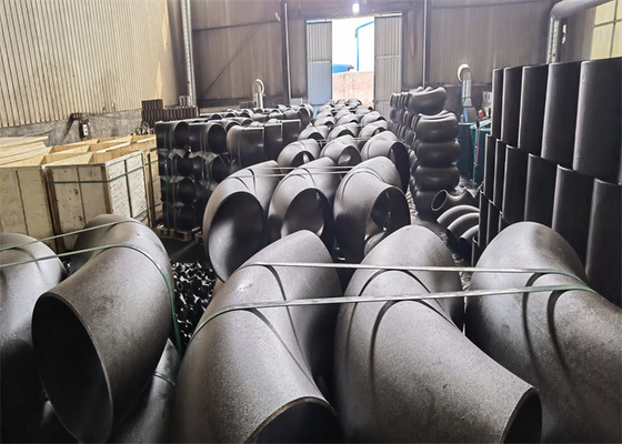 ওয়েল্ডিং SGP Sch 80 90 ডিগ্রী কনুই ASME কালো স্টেইনলেস স্টীল